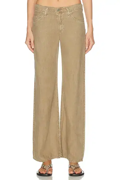 Nora Linen Trouser Leg Pants