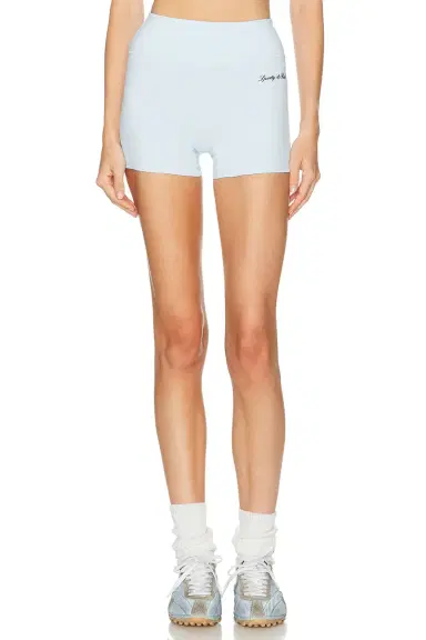 Sporty & Rich Signature Logo Mini Biker Short | Thumbnail 7 Sporty & Rich Signature Logo Mini Biker Short | Thumbnail 7
