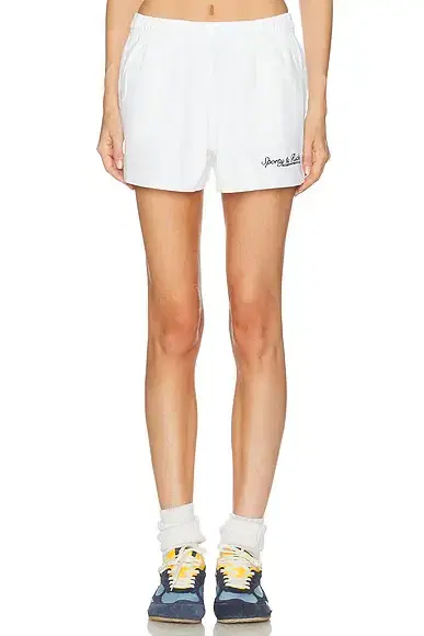 Sporty & Rich Syracuse Embroidered Disco Short