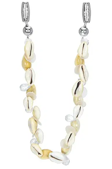 Ossa for FWRD Faceted Crystal & Puka Shell Wrislet