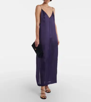 Khaite Tulula silk organza slip dress | Thumbnail 2