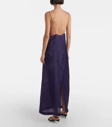 Khaite Tulula silk organza slip dress | Thumbnail 3