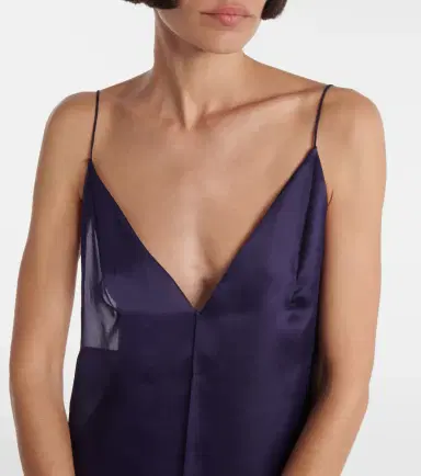 Khaite Tulula silk organza slip dress | Thumbnail 4