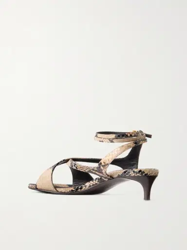Khaite Liria python-embossed leather sandals | Thumbnail 3