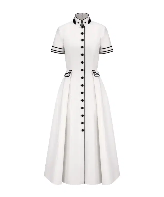 Mid-Length Belted Shirt Dress Mid-Length Belted Shirt Dress