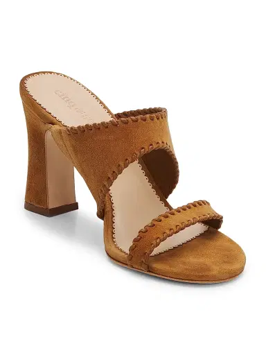 Cinq à Sept Women's Kora 100MM Suede Slip-On Sandals - Toffee | Thumbnail 2 Cinq à Sept Women's Kora 100MM Suede Slip-On Sandals - Toffee | Thumbnail 2