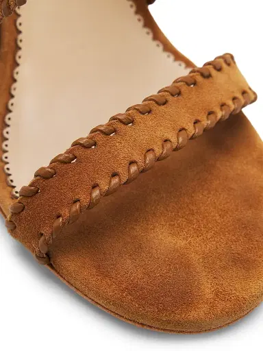 Cinq à Sept Women's Kora 100MM Suede Slip-On Sandals - Toffee | Thumbnail 6 Cinq à Sept Women's Kora 100MM Suede Slip-On Sandals - Toffee | Thumbnail 6