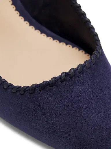 Cinq à Sept Women's Sylvie 65MM Suede Slingback Pumps - Navy | Thumbnail 6
