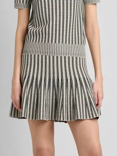 Alexander McQueen Women's Jacquard Striped Flounce Mini Skrt | Thumbnail 3 Alexander McQueen Women's Jacquard Striped Flounce Mini Skrt | Thumbnail 3