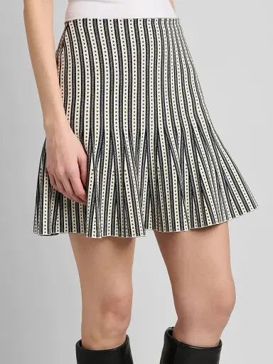 Alexander McQueen Women's Jacquard Striped Flounce Mini Skrt | Thumbnail 6 Alexander McQueen Women's Jacquard Striped Flounce Mini Skrt | Thumbnail 6
