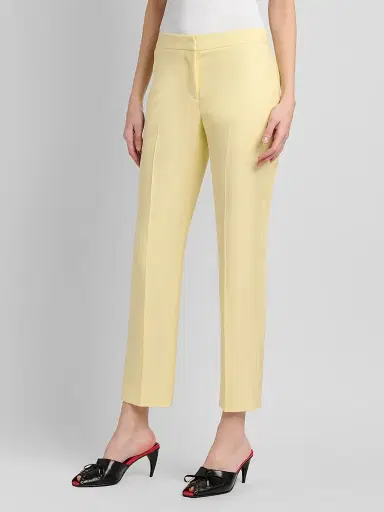 Alexander McQueen Women's Wool Cigarette Trousers - Sherbet - Size 12 | Thumbnail 4