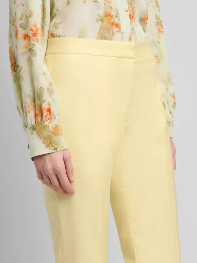 Alexander McQueen Women's Wool Cigarette Trousers - Sherbet - Size 12 | Thumbnail 6