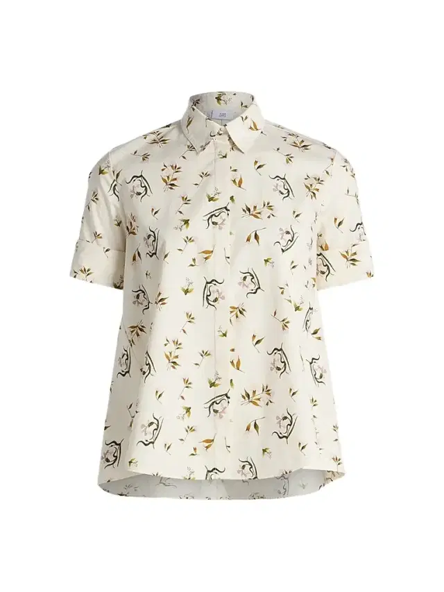 Women's Charlie Floral Cotton Poplin Top -  Floral