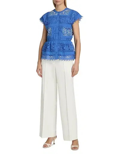 Elie Tahari Women's The Ava Eyelet Top | Thumbnail 2 Elie Tahari Women's The Ava Eyelet Top | Thumbnail 2