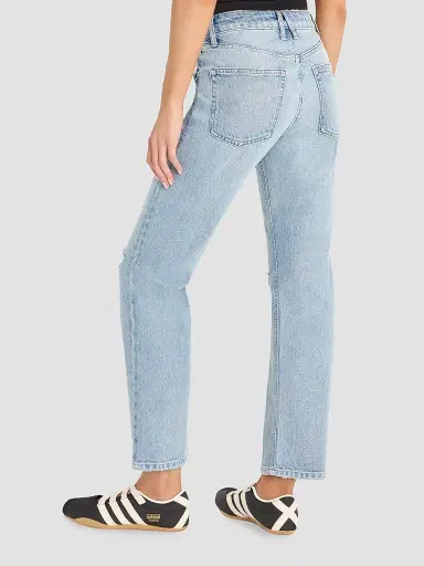 GOOD AMERICAN Women's Vintage Straight Ankle Mid-Rise Jeans - Indigo | Thumbnail 3 GOOD AMERICAN Women's Vintage Straight Ankle Mid-Rise Jeans - Indigo | Thumbnail 3
