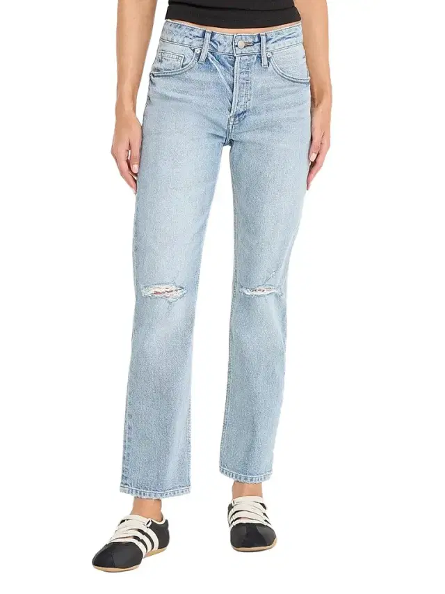 Good American Women's Vintage Straight Ankle Mid-Rise Jeans - Indigo