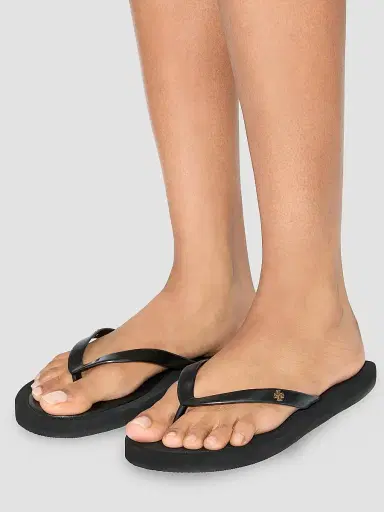 Tory Burch Women's Kira Padded Flip-Flops - Perfect Black Gold - Size 9.5 | Thumbnail 2
