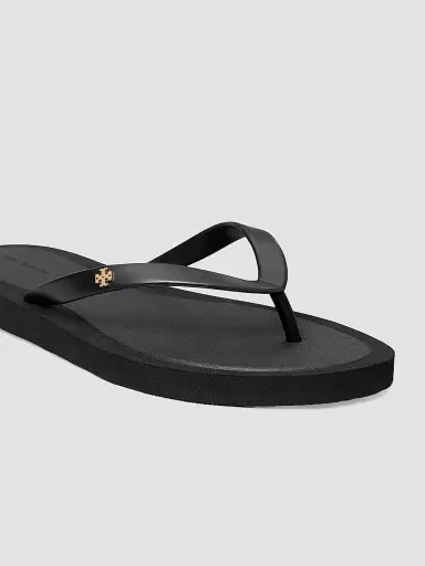 Tory Burch Women's Kira Padded Flip-Flops - Perfect Black Gold - Size 9.5 | Thumbnail 5