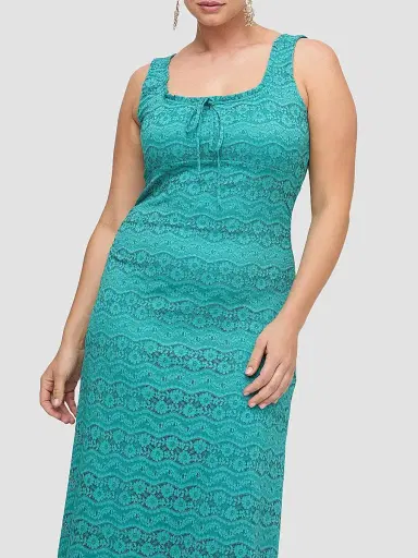 Hill House Home Women's The Coraline Dress - Teal Stretch Lace - Size XXL | Thumbnail 8 Hill House Home Women's The Coraline Dress - Teal Stretch Lace - Size XXL | Thumbnail 8