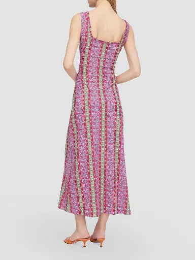 Hill House Home Women's The Coraline Dress - Sunset Etched Floral Stripe - Size XXL | Thumbnail 3