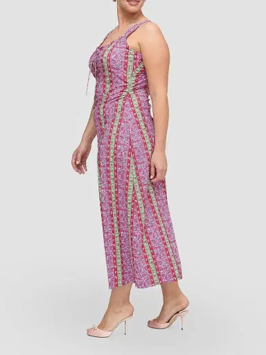 Hill House Home Women's The Coraline Dress - Sunset Etched Floral Stripe - Size XXL | Thumbnail 5