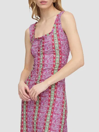 Hill House Home Women's The Coraline Dress - Sunset Etched Floral Stripe - Size XXL | Thumbnail 7