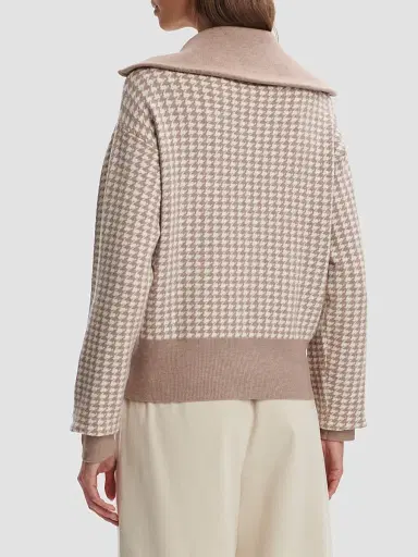 Varley Women's Ablett Houndstooth Jacquard Jacket - Taupe - Size Small | Thumbnail 5