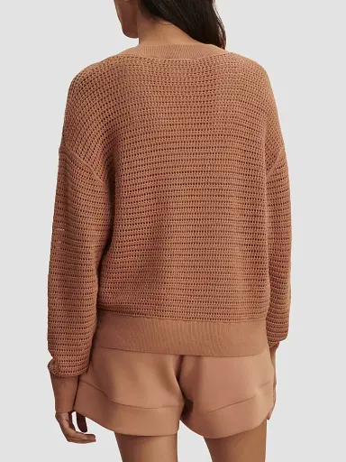 Varley Women's Gaia Open-Knit Cotton Sweater | Thumbnail 5