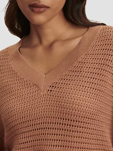 Varley Women's Gaia Open-Knit Cotton Sweater | Thumbnail 6