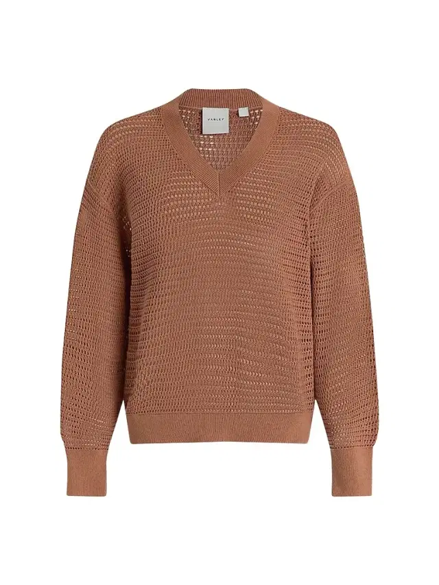 Varley Women's Gaia Open-Knit Cotton Sweater - Camel