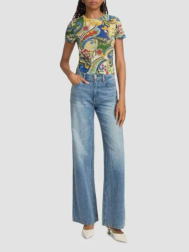 Alice + Olivia Women's Tess Crewneck T-Shirt - Heat Wave - Size Large | Thumbnail 2 Alice + Olivia Women's Tess Crewneck T-Shirt - Heat Wave - Size Large | Thumbnail 2