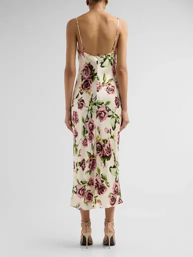 L'Agence Women's Seridie Floral Silk Slip Dress - Ecru Romantic Rose - Size 16 | Thumbnail 3 L'Agence Women's Seridie Floral Silk Slip Dress - Ecru Romantic Rose - Size 16 | Thumbnail 3