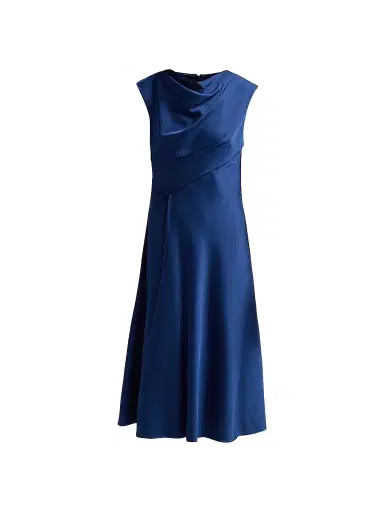 Aidan Mattox Women's Crepe Back Satin Midi Dress - Navy - Size 14 | Thumbnail 1 Aidan Mattox Women's Crepe Back Satin Midi Dress - Navy - Size 14 | Thumbnail 1