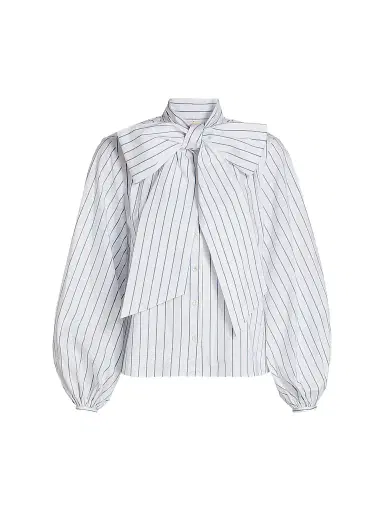 L'Agence Women's Deon Tie Neck Blouse | Thumbnail 1 L'Agence Women's Deon Tie Neck Blouse | Thumbnail 1