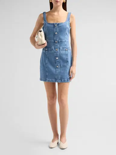 L'Agence Women's Vynna Denim Mini Dress | Thumbnail 2 L'Agence Women's Vynna Denim Mini Dress | Thumbnail 2