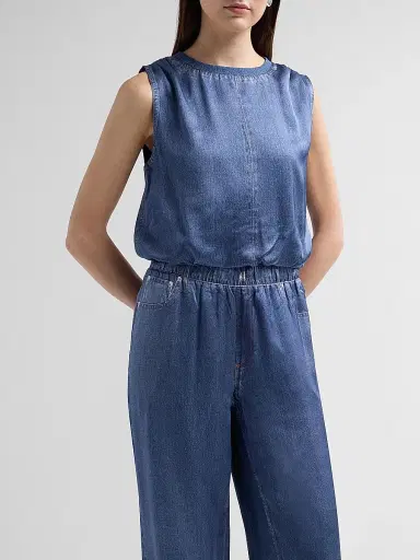 rag & bone Women's Miramar Satin Bubble Top | Thumbnail 4