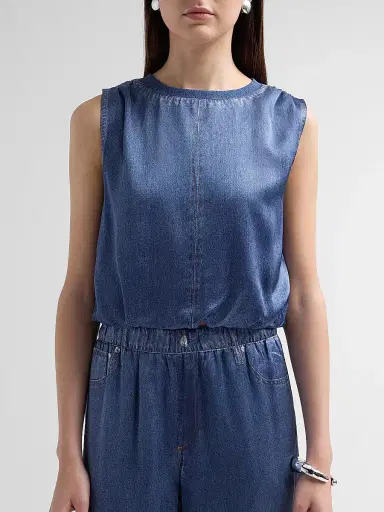rag & bone Women's Miramar Satin Bubble Top | Thumbnail 5
