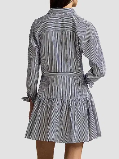 Polo Ralph Lauren Women's Pinstriped Cotton Shirtdress - White Fall Royal - Size 18 | Thumbnail 3 Polo Ralph Lauren Women's Pinstriped Cotton Shirtdress - White Fall Royal - Size 18 | Thumbnail 3