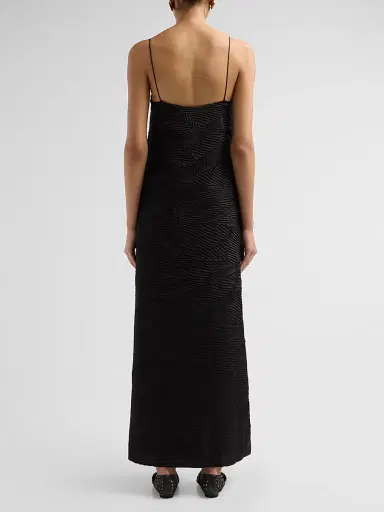 Ulla Johnson Women's Landscape Satin Maxi Dress - Noir - Size 12 | Thumbnail 3 Ulla Johnson Women's Landscape Satin Maxi Dress - Noir - Size 12 | Thumbnail 3