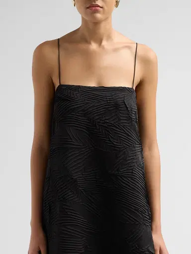 Ulla Johnson Women's Landscape Satin Maxi Dress - Noir - Size 12 | Thumbnail 5 Ulla Johnson Women's Landscape Satin Maxi Dress - Noir - Size 12 | Thumbnail 5