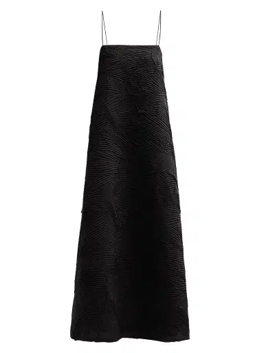 Ulla Johnson Women's Landscape Satin Maxi Dress - Noir - Size 12 | Thumbnail 1 Ulla Johnson Women's Landscape Satin Maxi Dress - Noir - Size 12 | Thumbnail 1