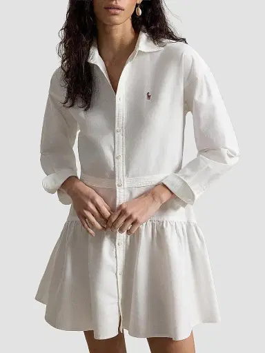 Polo Ralph Lauren Women's Oxford Mini Shirtdress - White - Size 12 | Thumbnail 4 Polo Ralph Lauren Women's Oxford Mini Shirtdress - White - Size 12 | Thumbnail 4