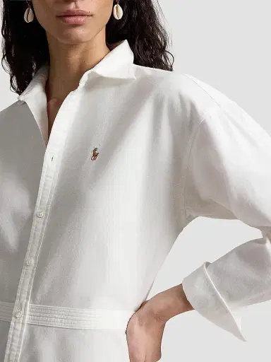 Polo Ralph Lauren Women's Oxford Mini Shirtdress - White - Size 12 | Thumbnail 5 Polo Ralph Lauren Women's Oxford Mini Shirtdress - White - Size 12 | Thumbnail 5