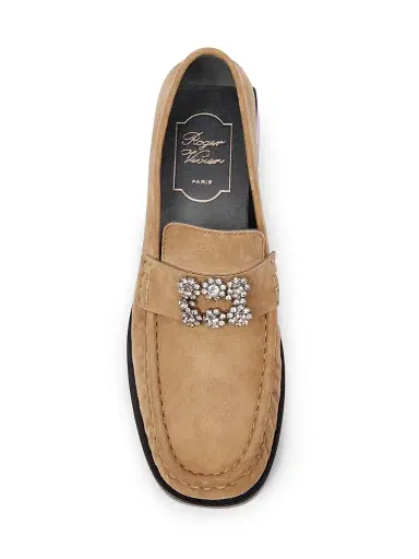 Roger Vivier Women's Viv Moc 25MM Embellished Suede Loafers | Thumbnail 4 Roger Vivier Women's Viv Moc 25MM Embellished Suede Loafers | Thumbnail 4