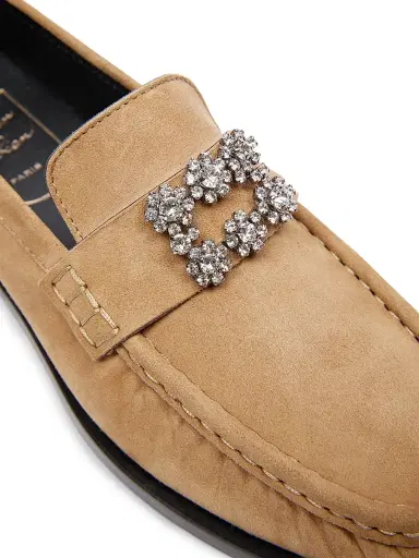 Roger Vivier Women's Viv Moc 25MM Embellished Suede Loafers | Thumbnail 5 Roger Vivier Women's Viv Moc 25MM Embellished Suede Loafers | Thumbnail 5