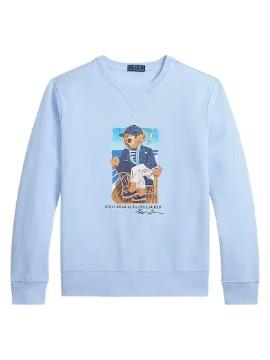 Polo Ralph Lauren Men's Polo Bear Cotton Fleece Sweatshirt - Newport Bear Office Blue - Size XXL | Thumbnail 1 Polo Ralph Lauren Men's Polo Bear Cotton Fleece Sweatshirt - Newport Bear Office Blue - Size XXL | Thumbnail 1