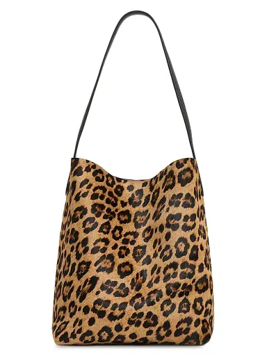 MANSUR GAVRIEL Women's Everyday Leopard-Print Calf Hair Basket Bag | Thumbnail 1