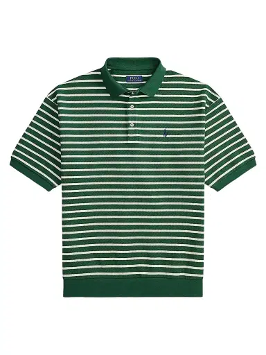 Polo Ralph Lauren Men's Relaxed-Fit Striped Jacquard Knit Polo Shirt - New Forest Nevis - Size XXL | Thumbnail 1 Polo Ralph Lauren Men's Relaxed-Fit Striped Jacquard Knit Polo Shirt - New Forest Nevis - Size XXL | Thumbnail 1