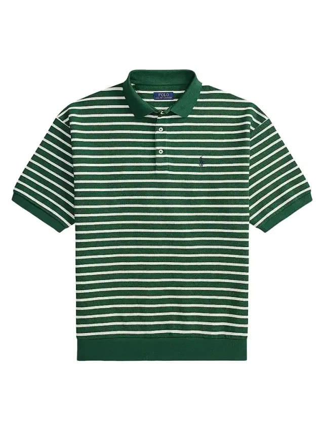 Polo Ralph Lauren Men's Relaxed-Fit Striped Jacquard Knit Polo Shirt - New Forest Nevis