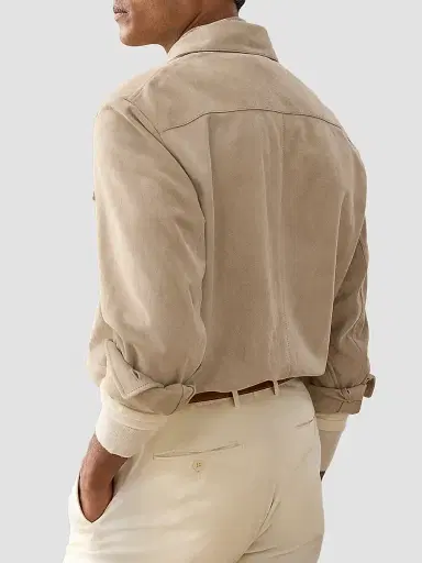 Ralph Lauren Purple Label Men's Desert-Faded Barron-Print Suede Jacket - Clay - Size XXL | Thumbnail 3 Ralph Lauren Purple Label Men's Desert-Faded Barron-Print Suede Jacket - Clay - Size XXL | Thumbnail 3